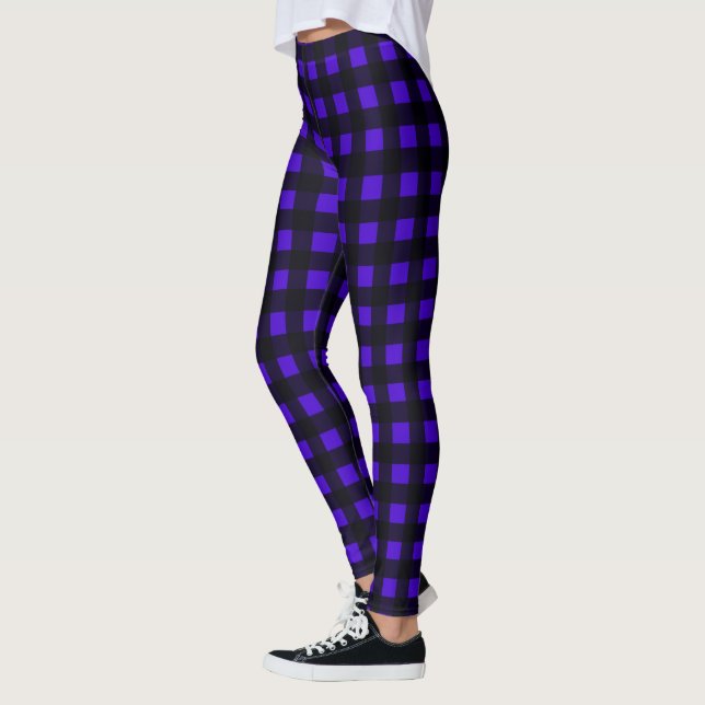 Blue Buffalo Large Plaid Leggings (Left)