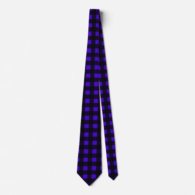 Blue Buffalo Plaid Tie (Front)