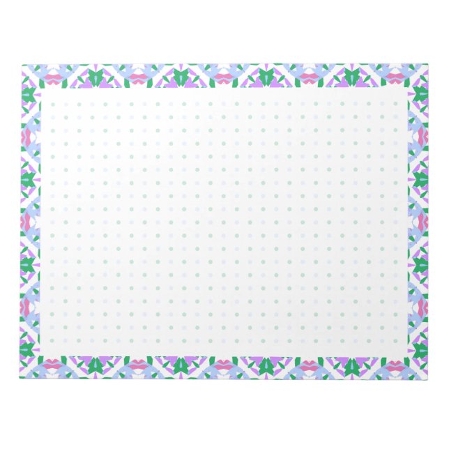Blue BuJo Dot Grid Plan Habit Tracker Goal Planner Notepad (Front)