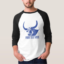 Blue bull head silhouette icon