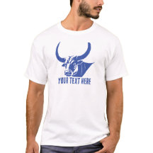 Blue bull head silhouette icon