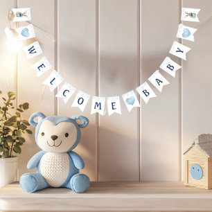 Blue Bunny Baby Shower Bunting