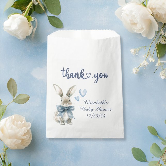 Blue Bunny Baby Shower  Favour Bag (Creator Uploaded)