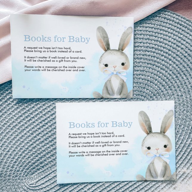 Blue Bunny Books For Baby Enclosure Card (Creator Uploaded)