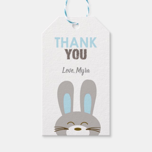 Blue Bunny Gift Tag (Front)