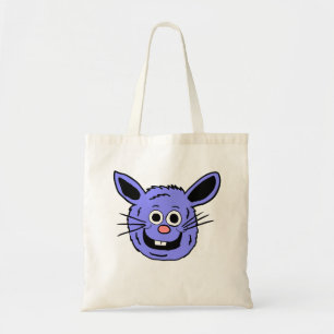 Blue Bunny Head Tote Bag