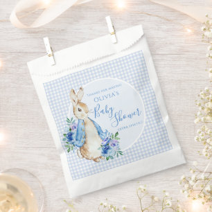 Blue Bunny Peter Watercolor Baby Shower Favour Bag