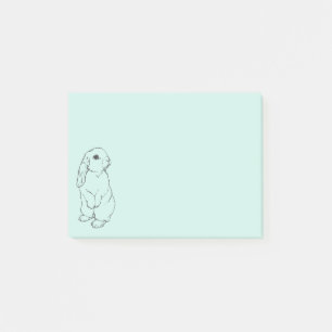 Blue Bunny Post-It Note Pad