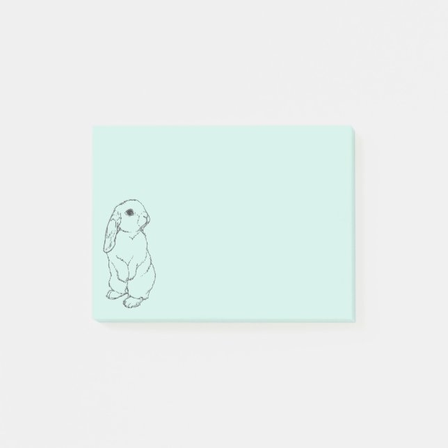 Blue Bunny Post-It Note Pad (Front)