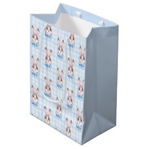 Blue Bunny Rabbit Gift Medium Gift Bag