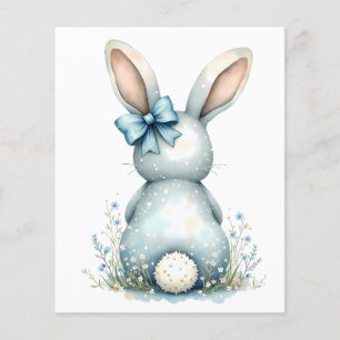 Blue Bunny Tail Cottontail Easter Bunny with Eggs Flyer