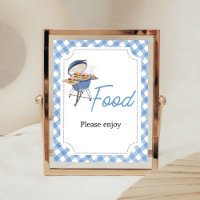 Blue Burger BBQ Baby Shower Food 