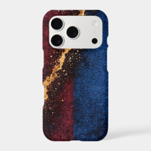 Blue & Burgundy Grunge Phone Case Premium Abstra