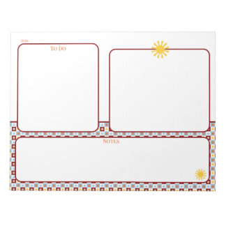 Blue Burgundy Sunburst To Do Planner Pad