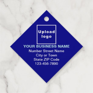 Blue Business Brand on Diamond Shape Foil Tag