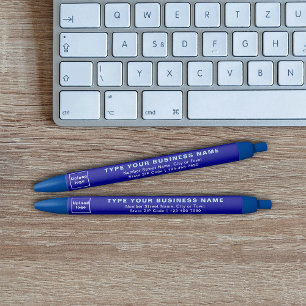 Blue Business Brand on Ink Pen