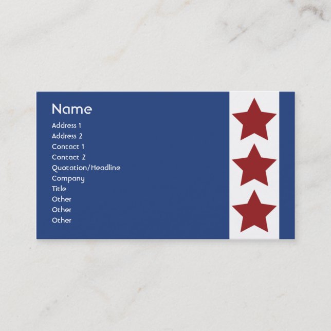 Blue - Business Business Card (Front)