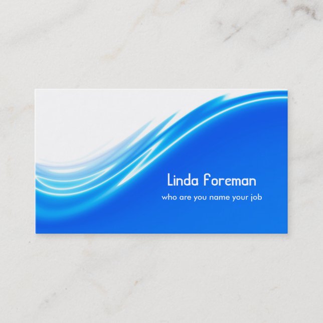 blue business card (Front)