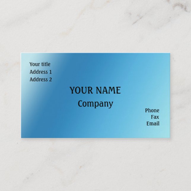 Blue Business Card (Front)