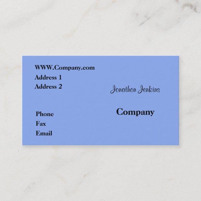 Blue Business Card (Front)