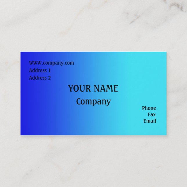 Blue Business Card (Front)