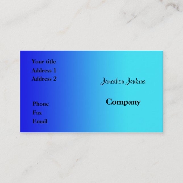 Blue Business Card (Front)