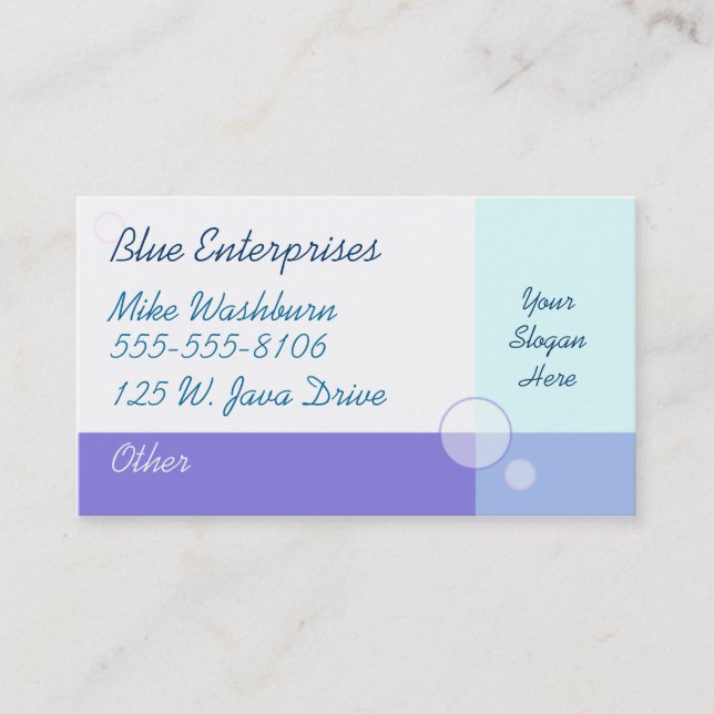 Blue Business Card (Front)