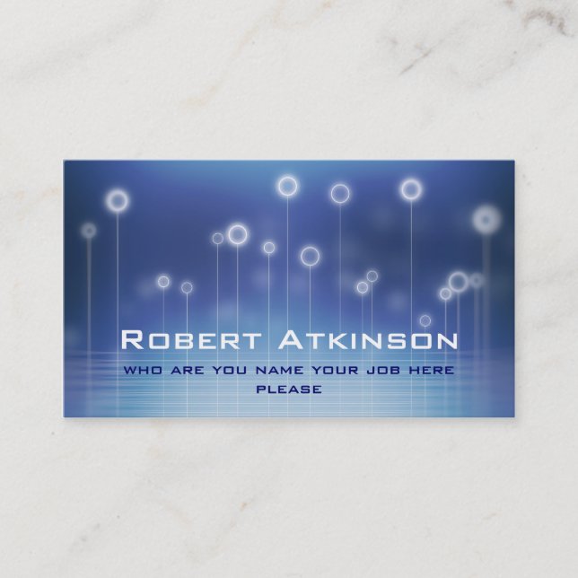 blue business card (Front)