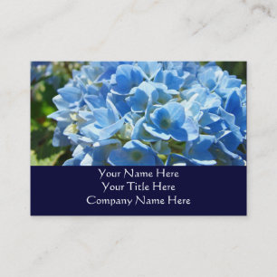 Blue Business Cards Floral Nature Flowers Colourfu