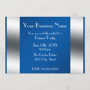 Blue Business invitation