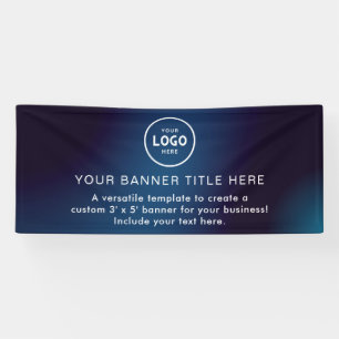 Blue Business Logo Modern Professional 6' Banner