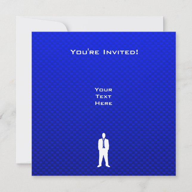 Blue Business Suit Invitation (Front)
