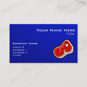 Blue Butcher's Steak Business Card