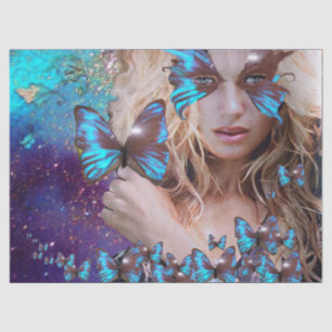 BLUE BUTERRFLY Beauty in Nature Tissue Paper