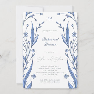 Blue Buttercup Rehearsal Dinner Invitation