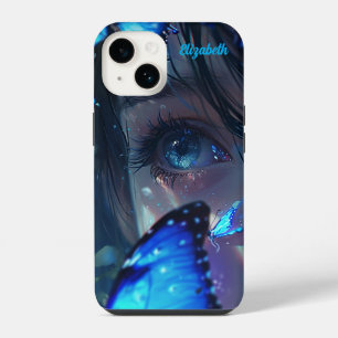 Blue Butterfleye iPhone 14 Case