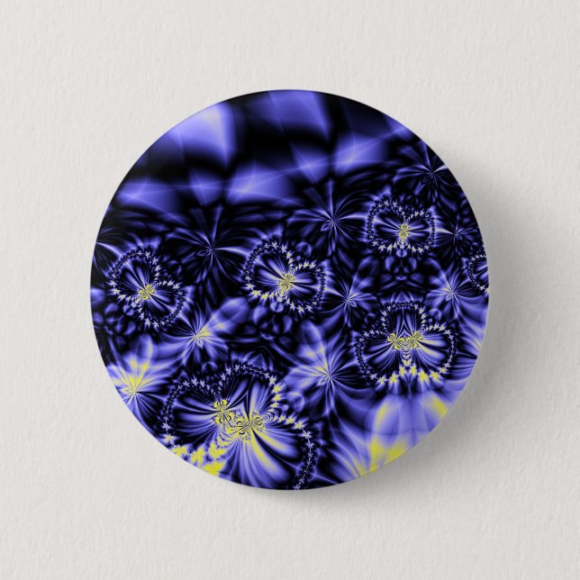 Blue Butterflies 6 Cm Round Badge (Front)