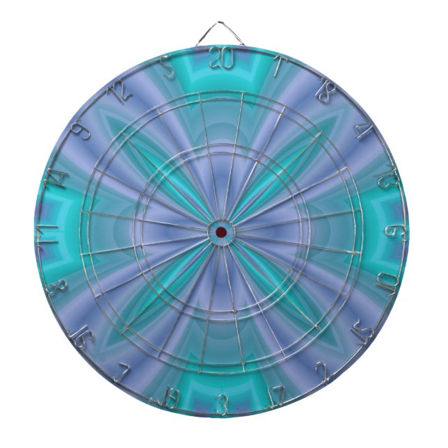 Blue Butterflies Abstract Dartboard (Front)