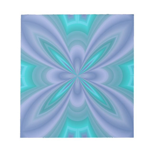 Blue Butterflies Abstract Notepad (Front)