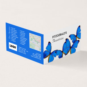 Blue Butterflies, Beautician, Loyalty Card, Business Card