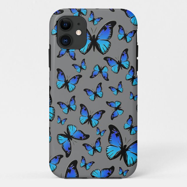 blue butterflies Case-Mate iPhone case (Back)