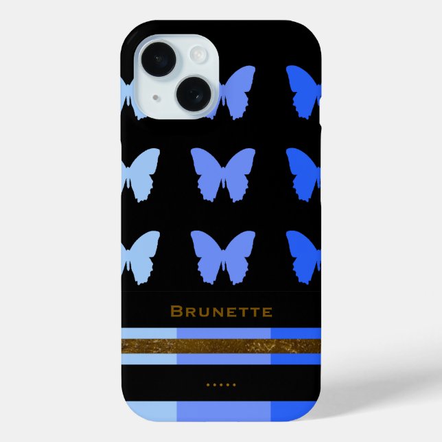 Blue Butterflies Case-Mate iPhone Case (Back)