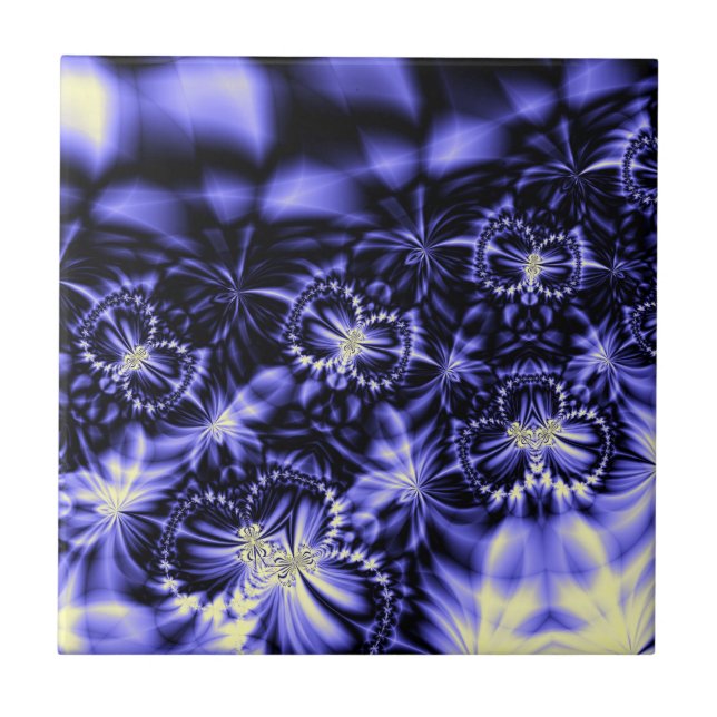 Blue Butterflies Ceramic Tile (Front)