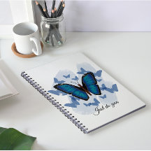 Blue butterflies - Classic notebook