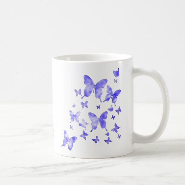 Blue Butterflies Coffee Mug (Right)