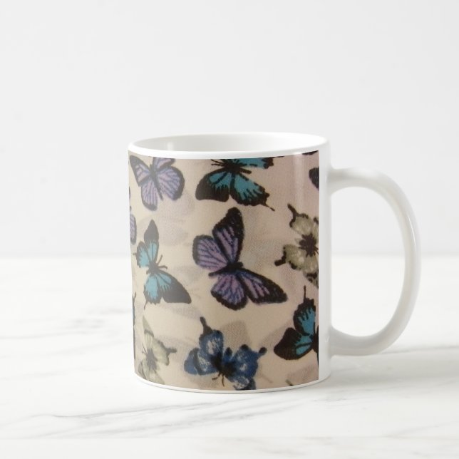 Blue Butterflies Coffee Mug (Right)