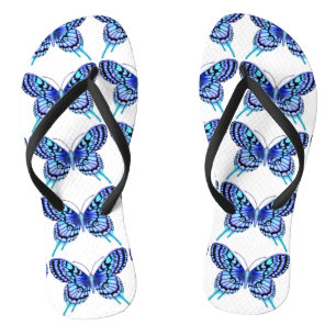 blue butterflies design thongs