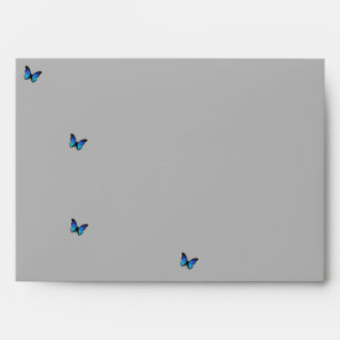 blue butterflies envelope