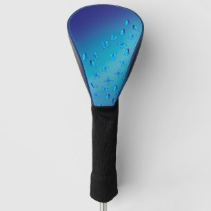 Blue butterflies in the moonlight golf head cover