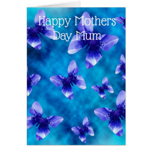 Blue Butterflies Made Poppies, Mothers Day